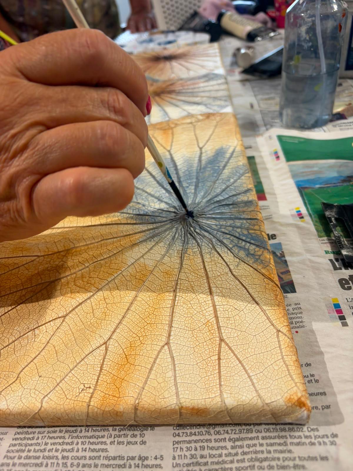 Ateliers de Caro - Laissez vous tenter par la peinture sur feuilles de Lotus