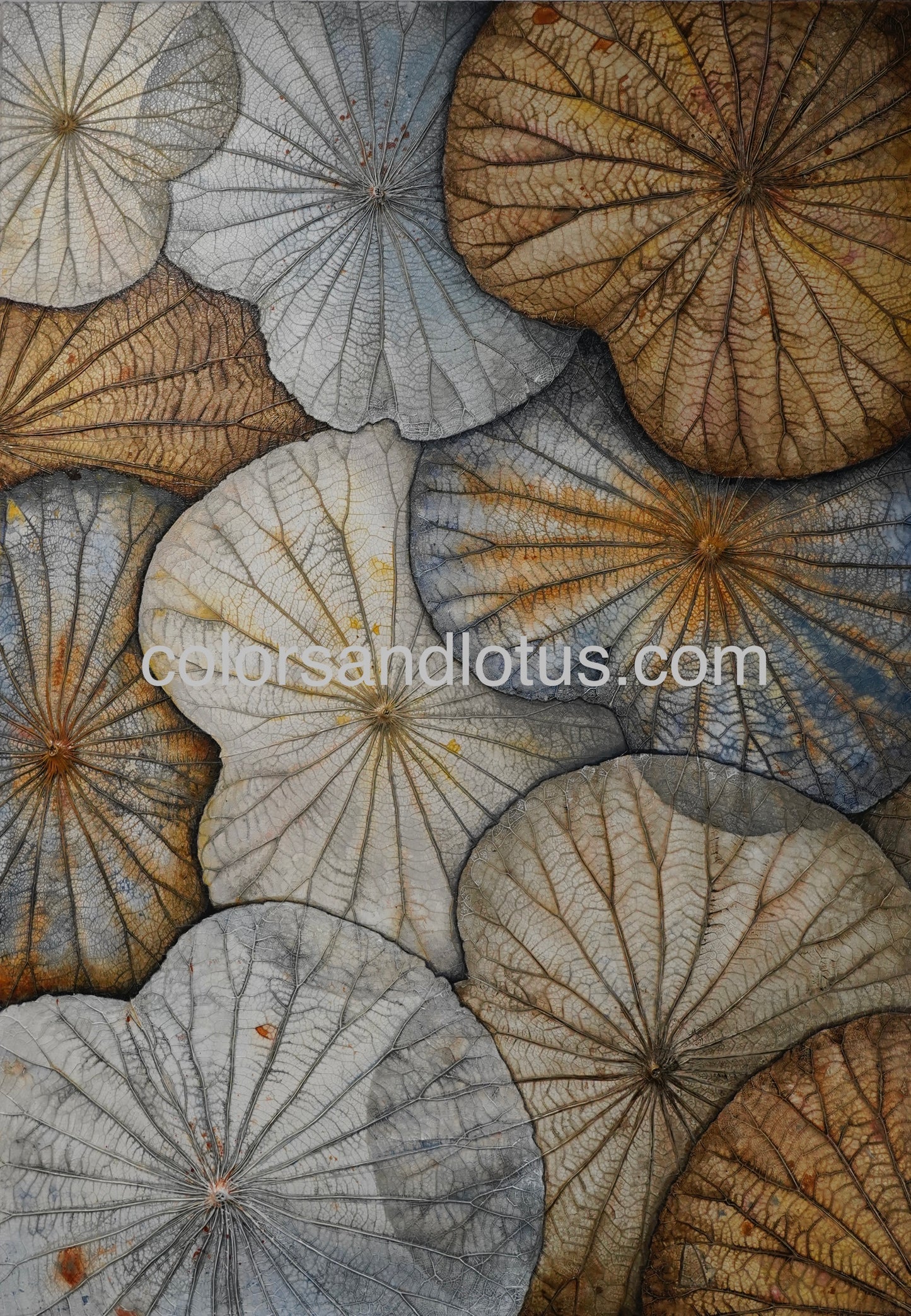 Lotus painting 70 cm x 100 cm