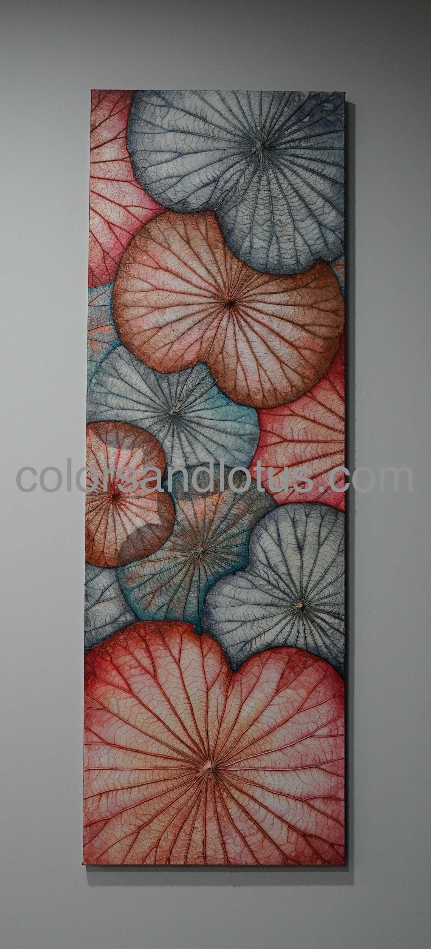 Lotus painting 40 cm x 120 cm