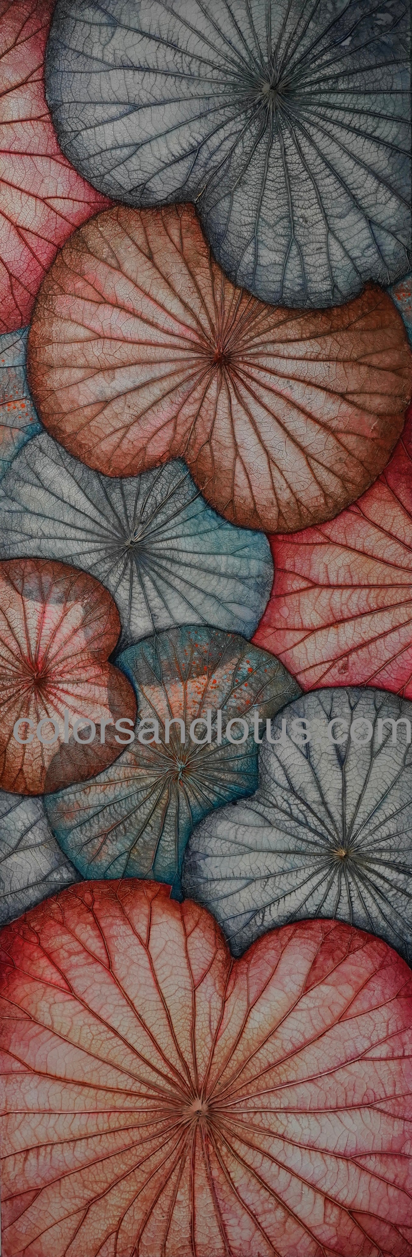 Lotus painting 40 cm x 120 cm