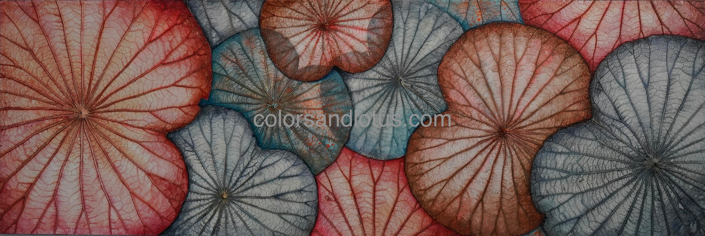 Lotus painting 40 cm x 120 cm