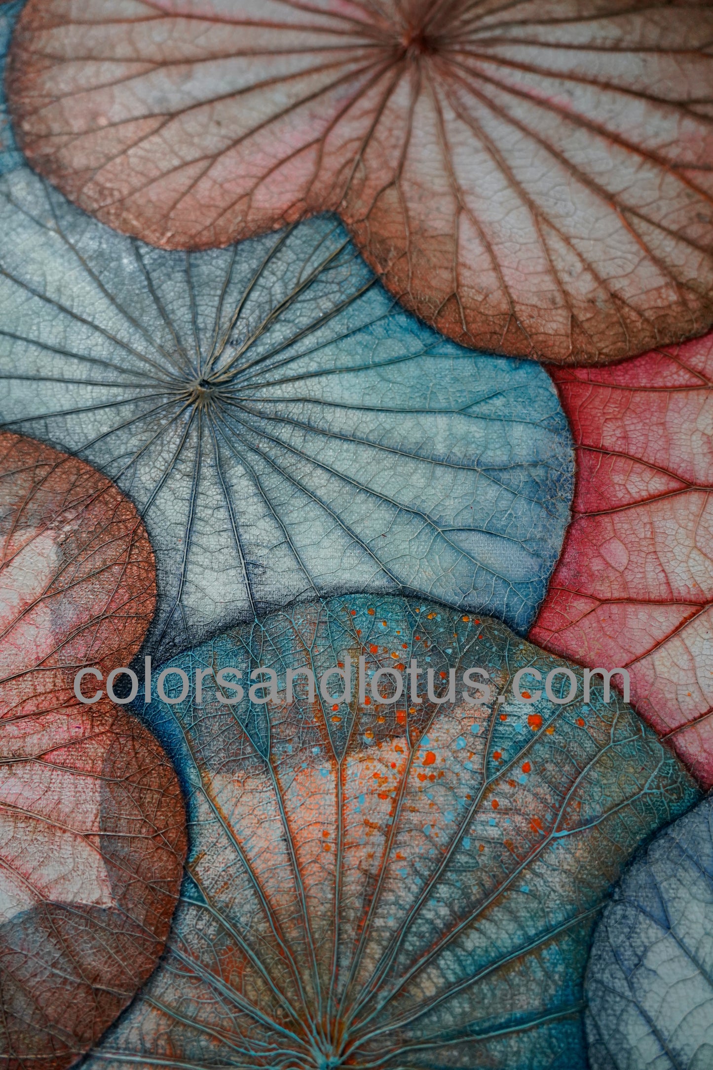 Lotus painting 40 cm x 120 cm