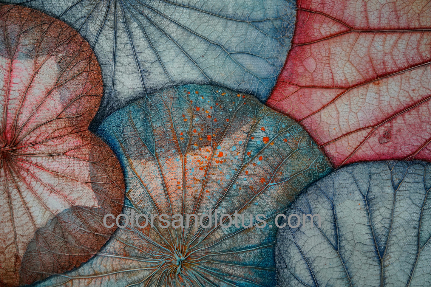 Lotus painting 40 cm x 120 cm