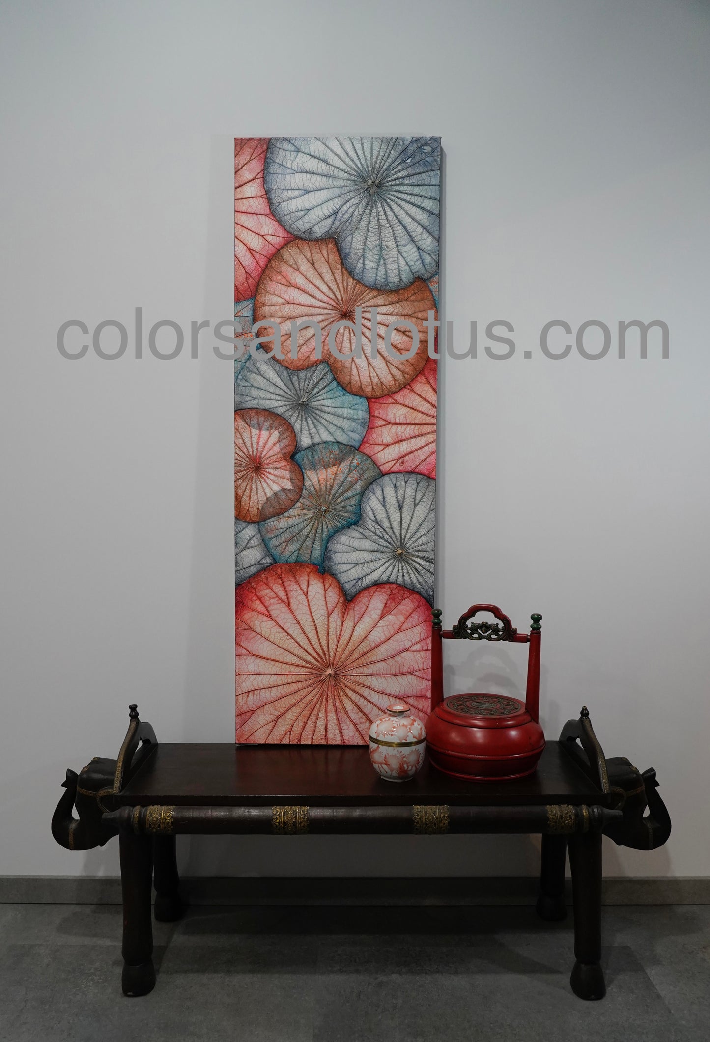 Lotus painting 40 cm x 120 cm