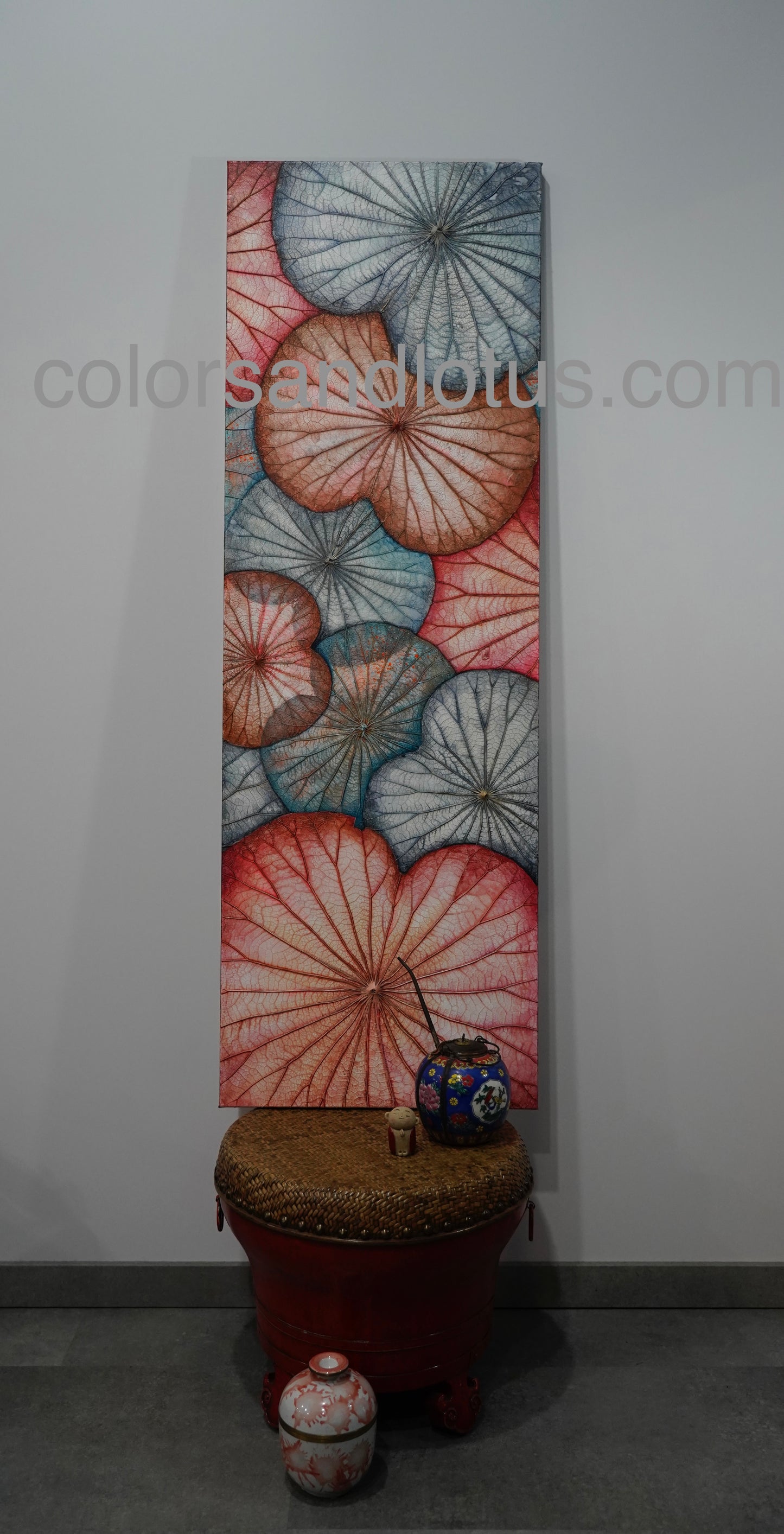 Lotus painting 40 cm x 120 cm
