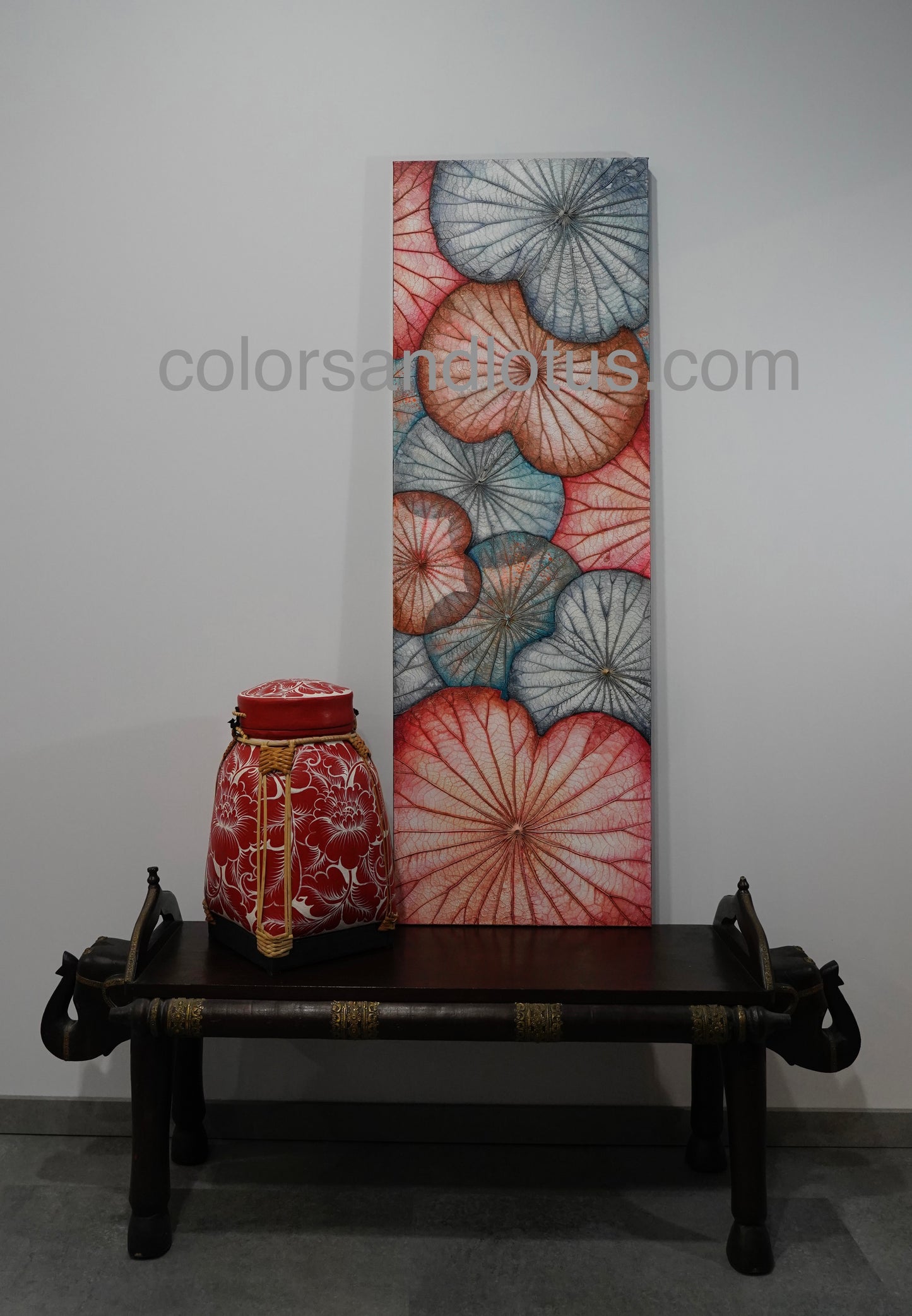 Lotus painting 40 cm x 120 cm