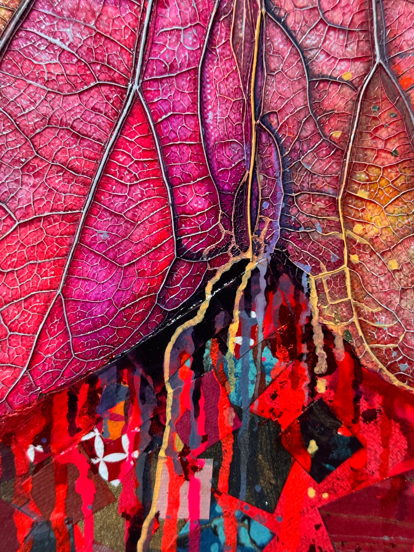 Lotus round painting diameter 50 cm