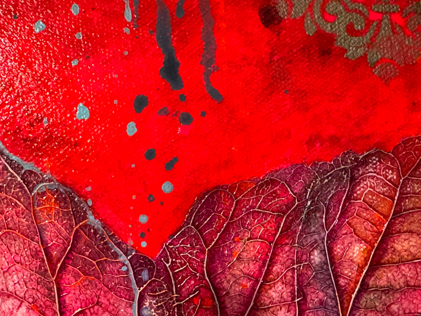 Lotus round painting diameter 50 cm