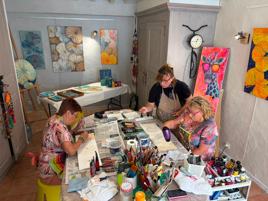 Ateliers de Caro - Laissez vous tenter par la peinture sur feuilles de Lotus